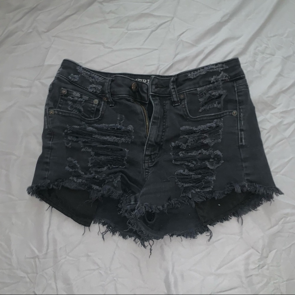 American Eagle Black Jean Shorts